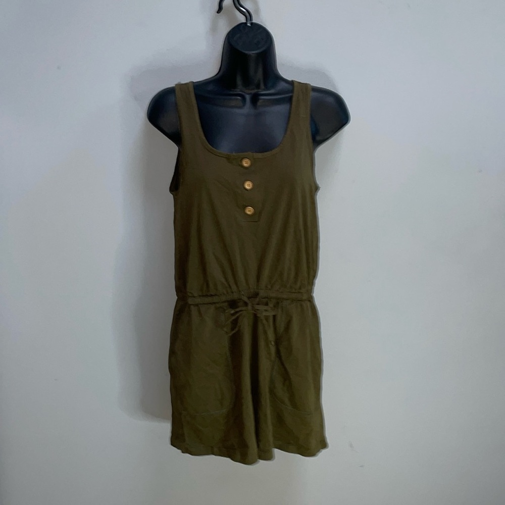 Olive Green Sleeveless Jumpsuit